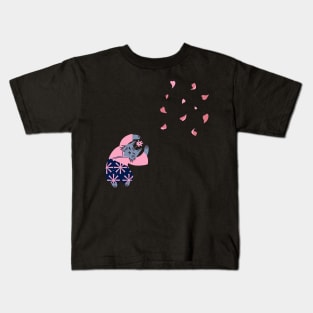 Japanese Cherry Blossom Cat! Kids T-Shirt